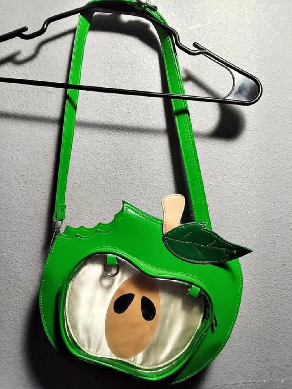 Green Apple Ita Bag Apple Crossbody Bag in Green & Clear